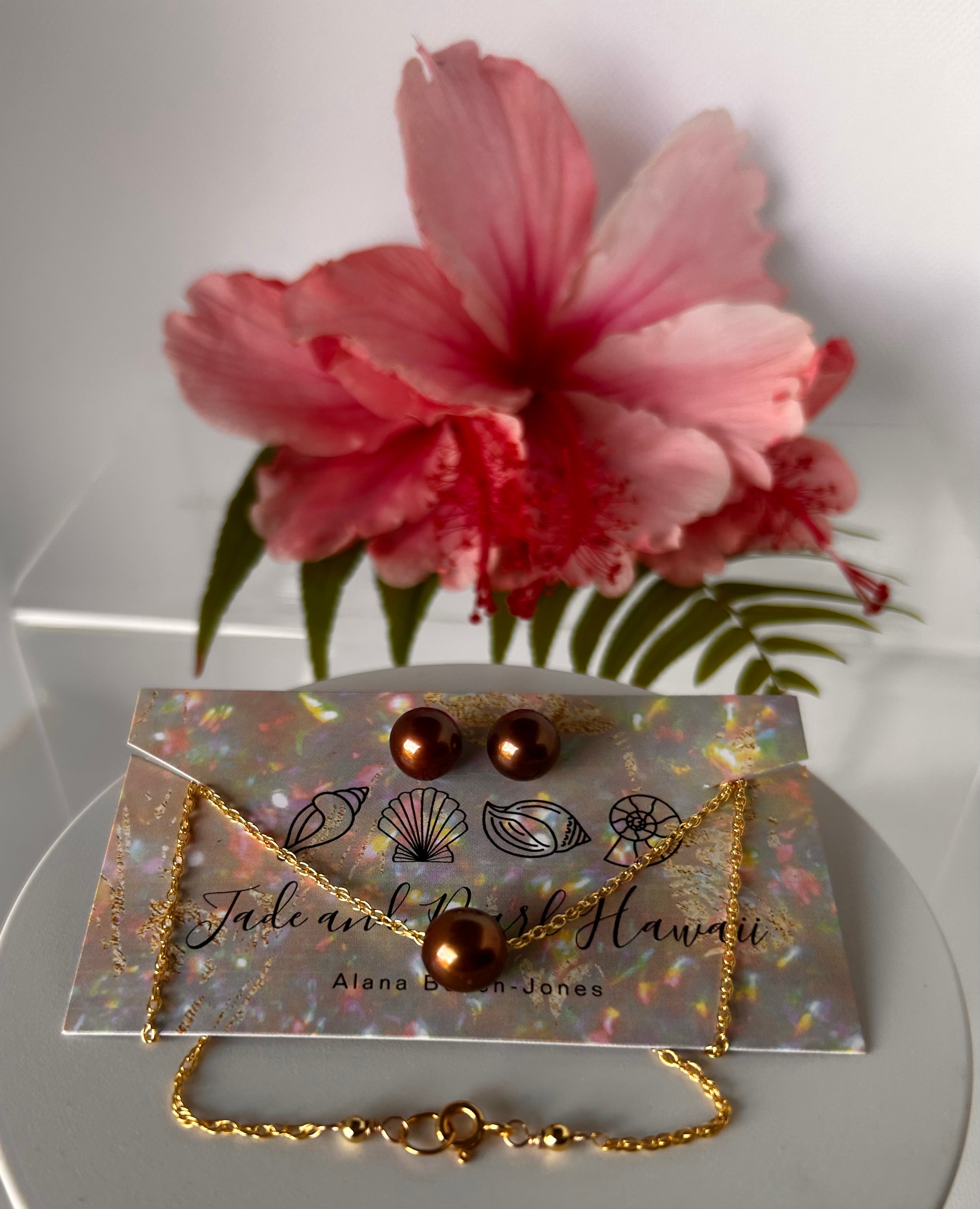 Chocolate Tahitian Pearl Set