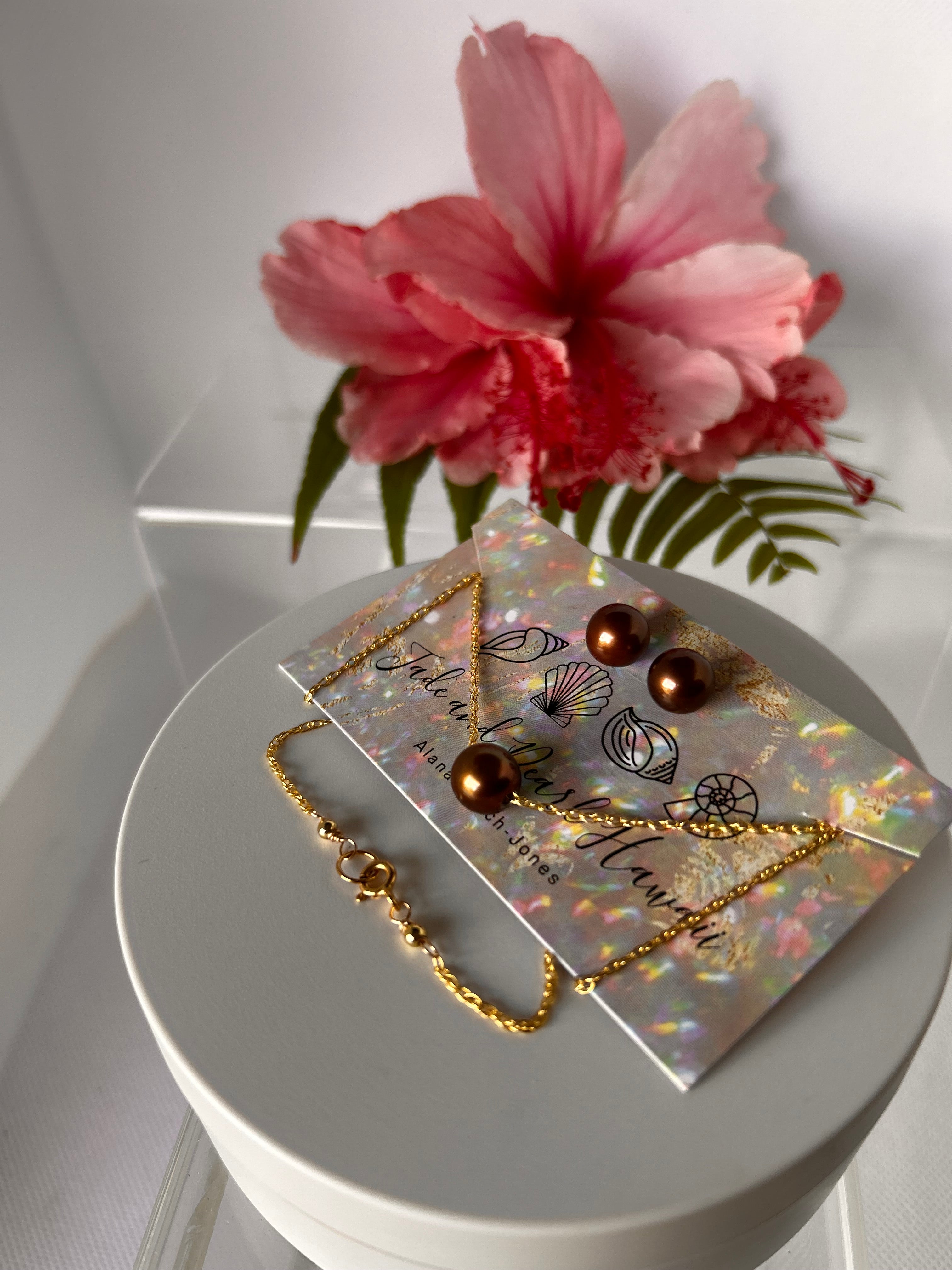 Chocolate Tahitian Pearl Set