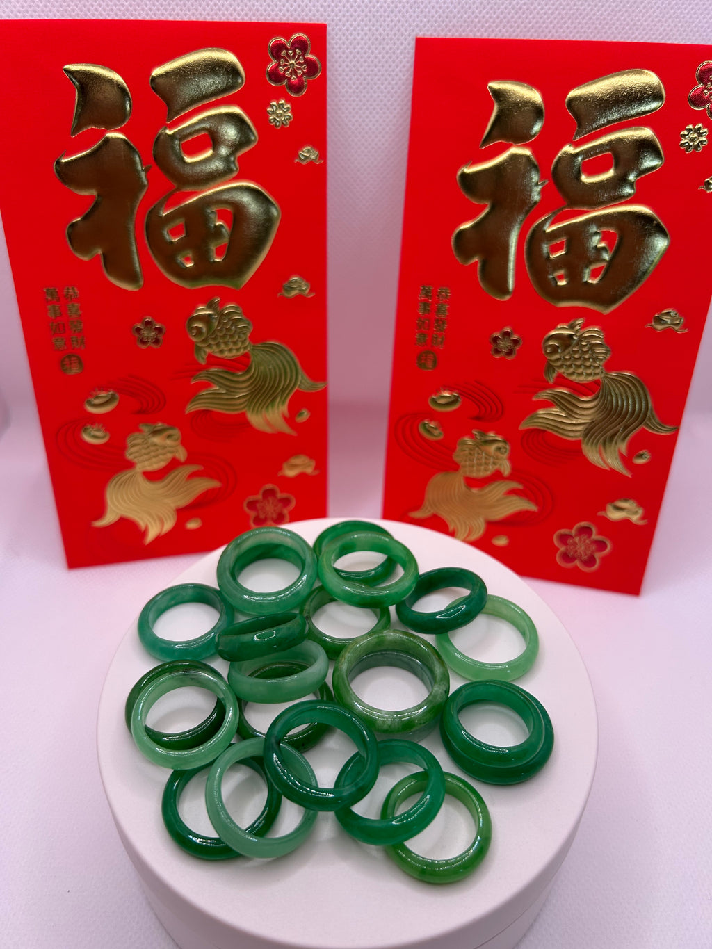 Green Jade Rings