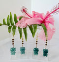HK Earrings Blue Jade