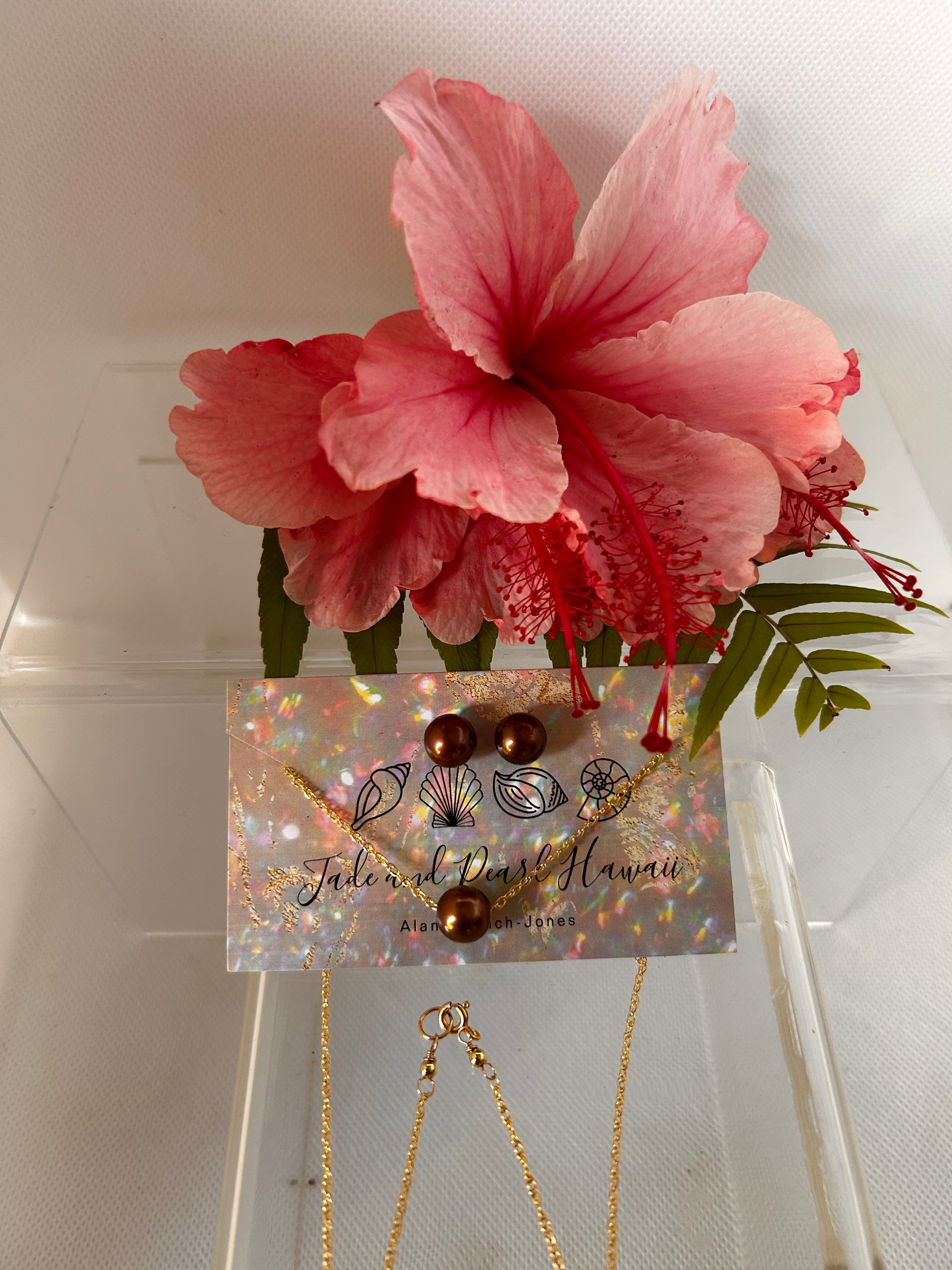 Chocolate Tahitian Pearl Set