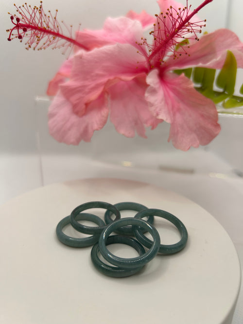 Blue Jade Rings