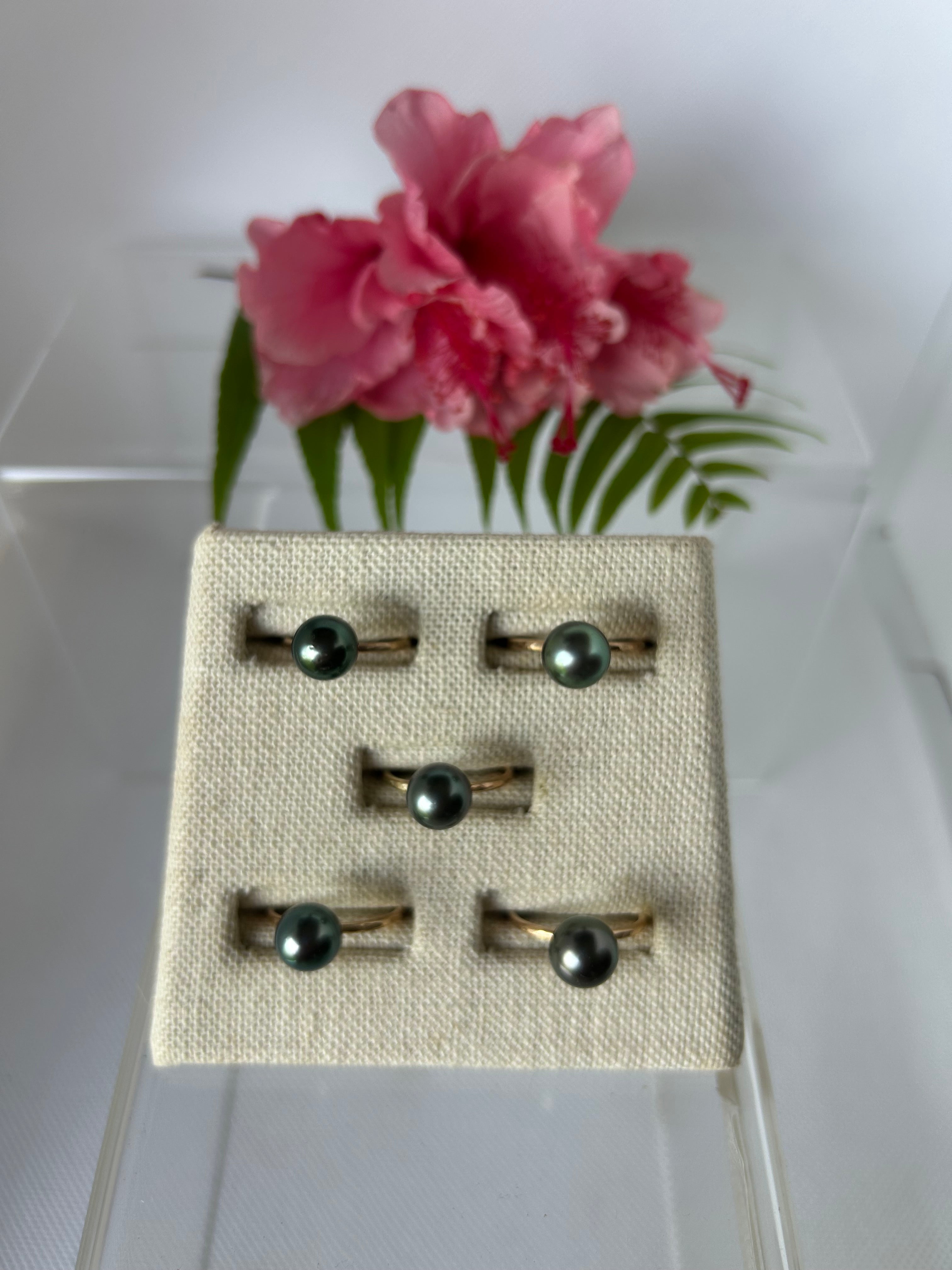 Simple Tahitian Pearl Ring