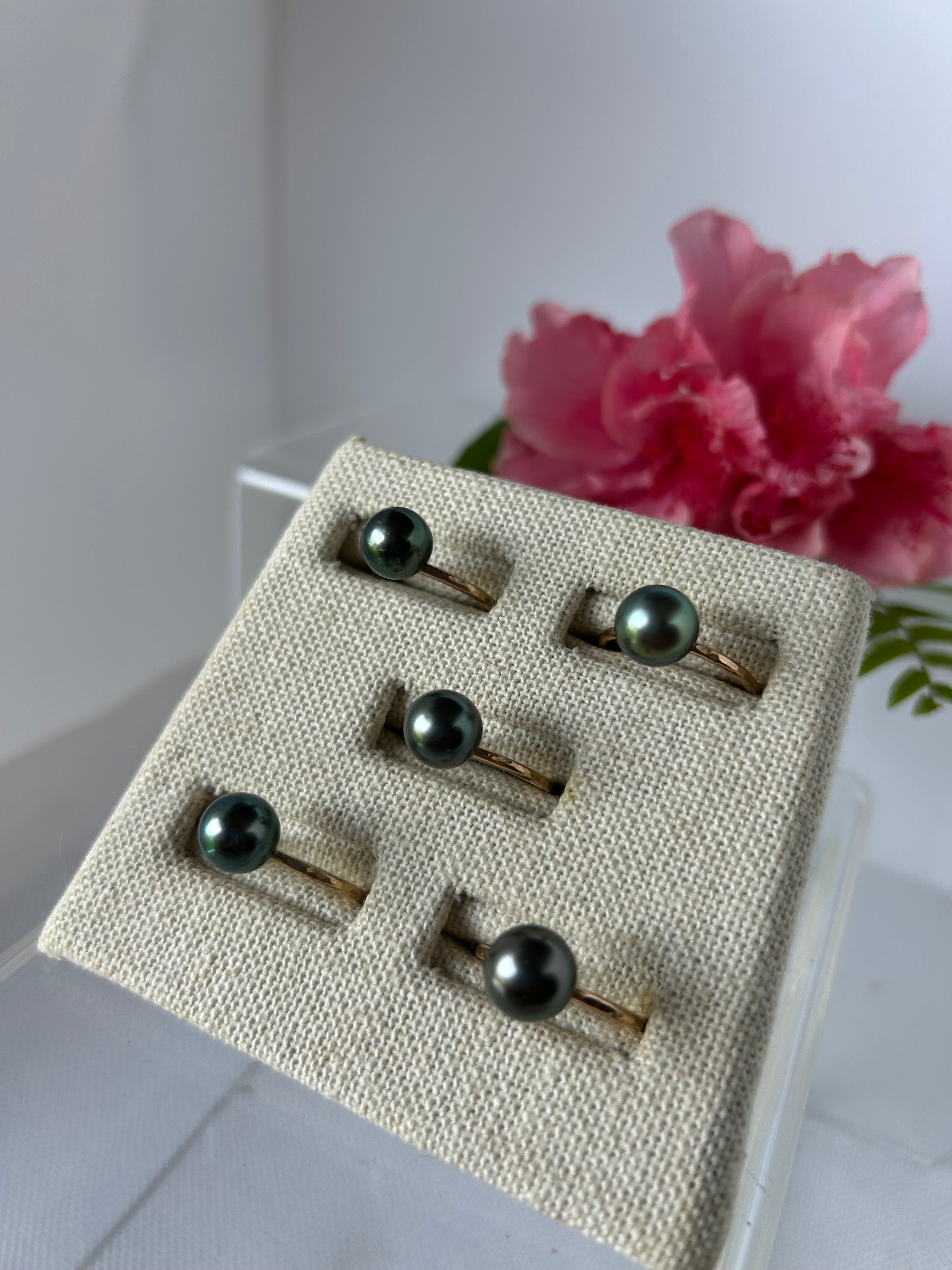 Simple Tahitian Pearl Ring
