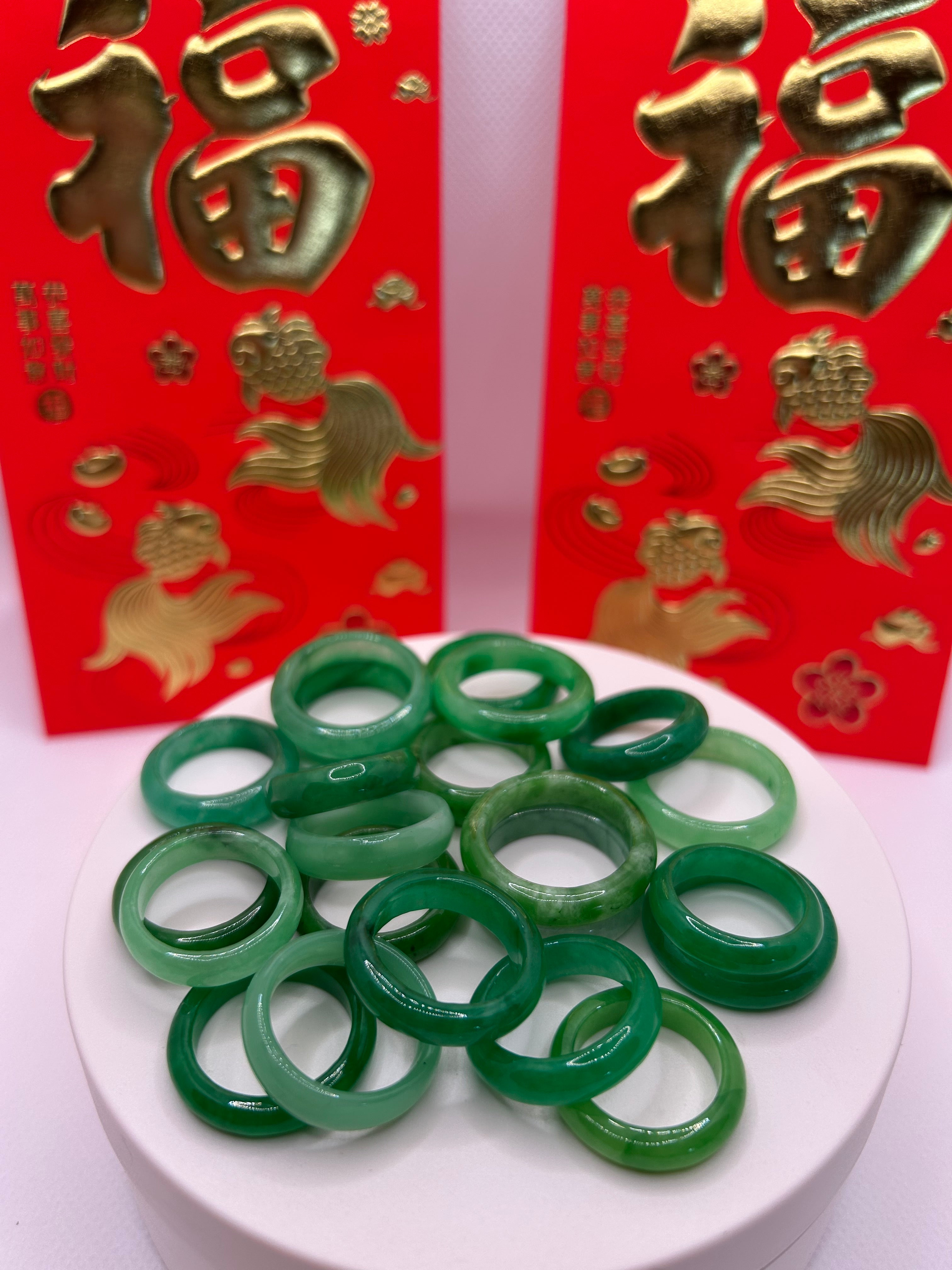 Green Jade Rings