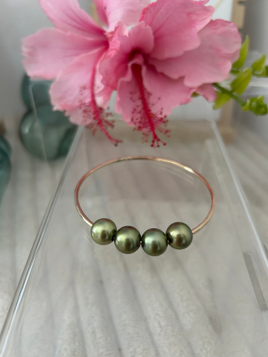 Pistachio Multi-Pearl Bangle