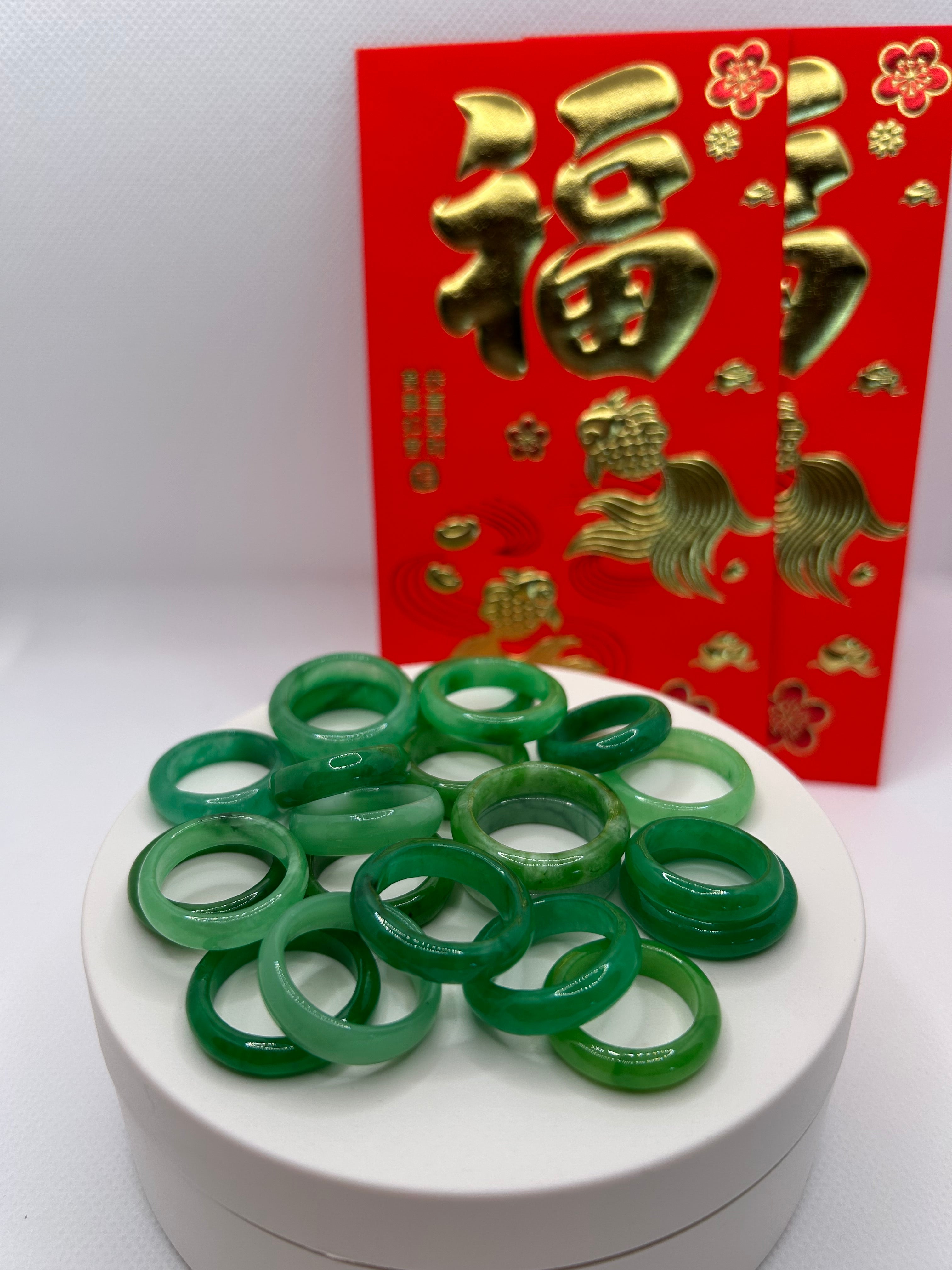 Green Jade Rings