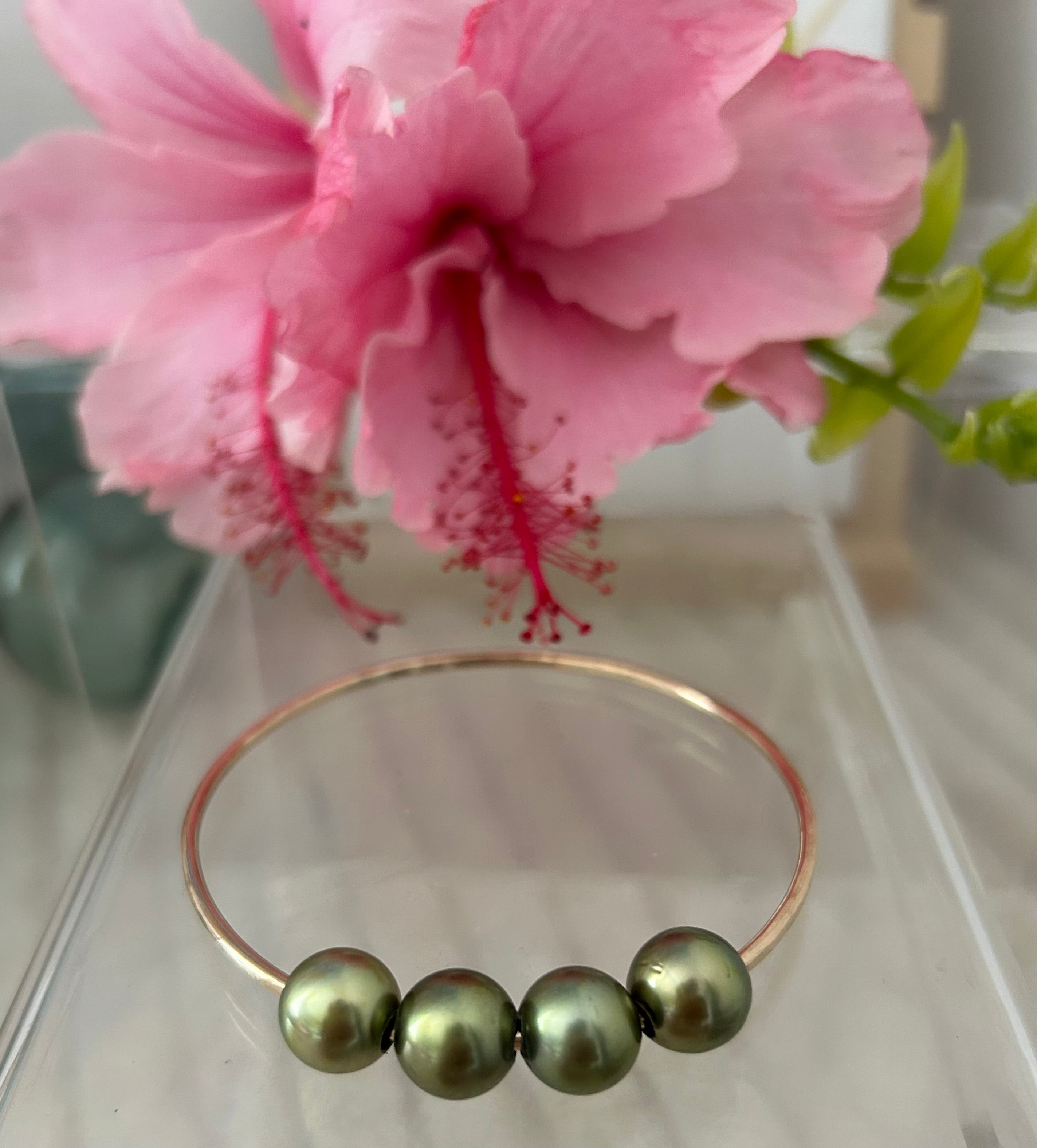 Pistachio Multi-Pearl Bangle