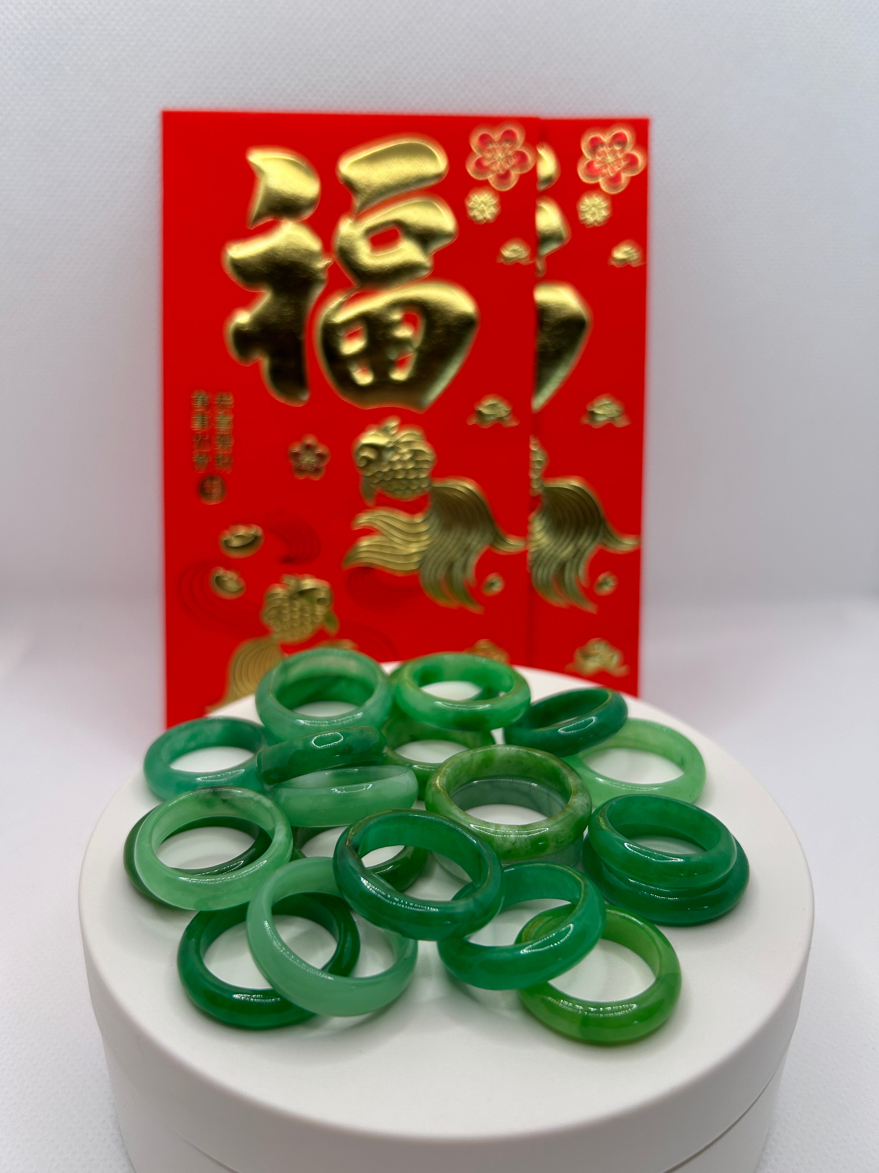 Green Jade Rings