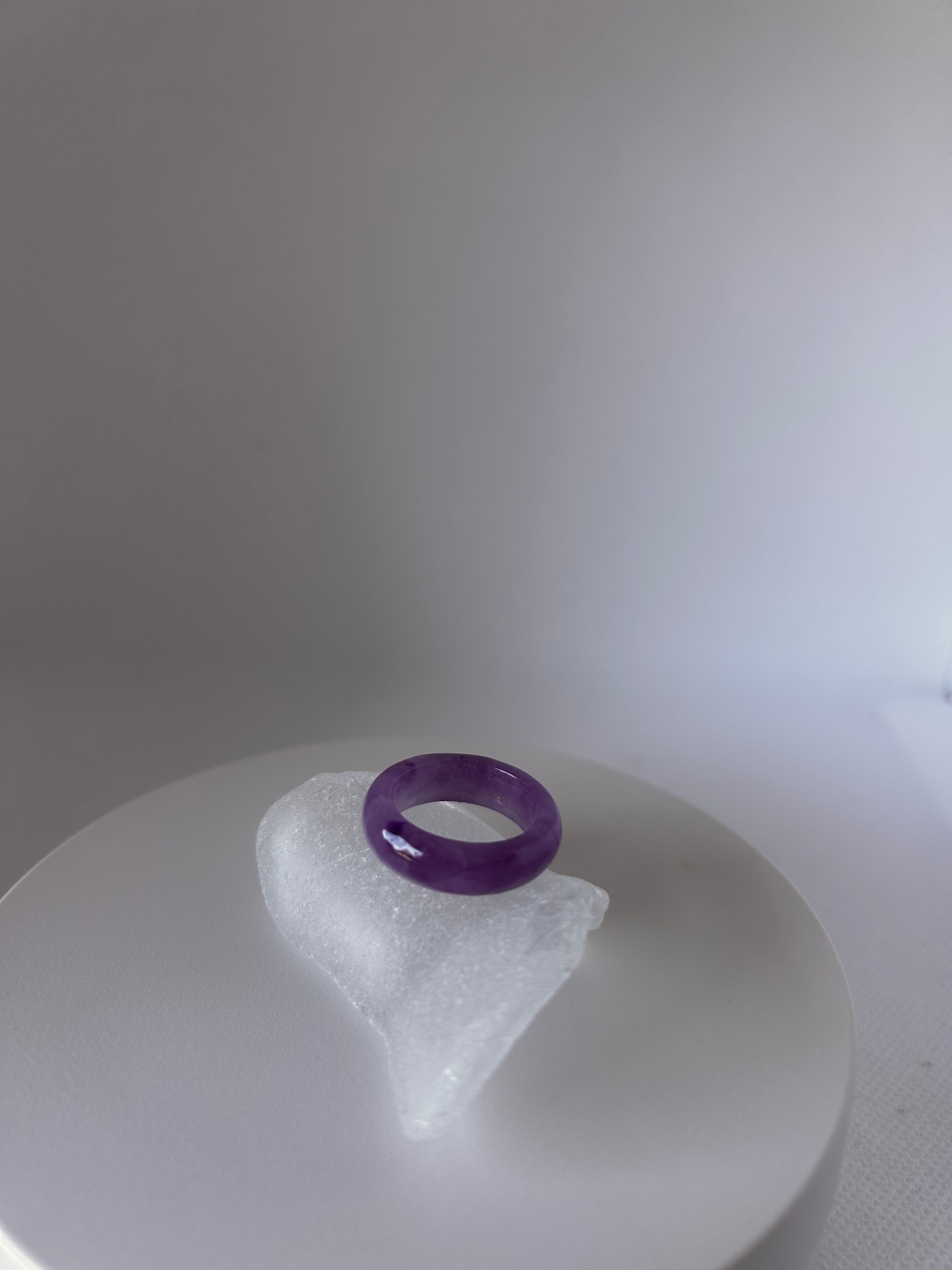 Lavender and Purple Jade Rings