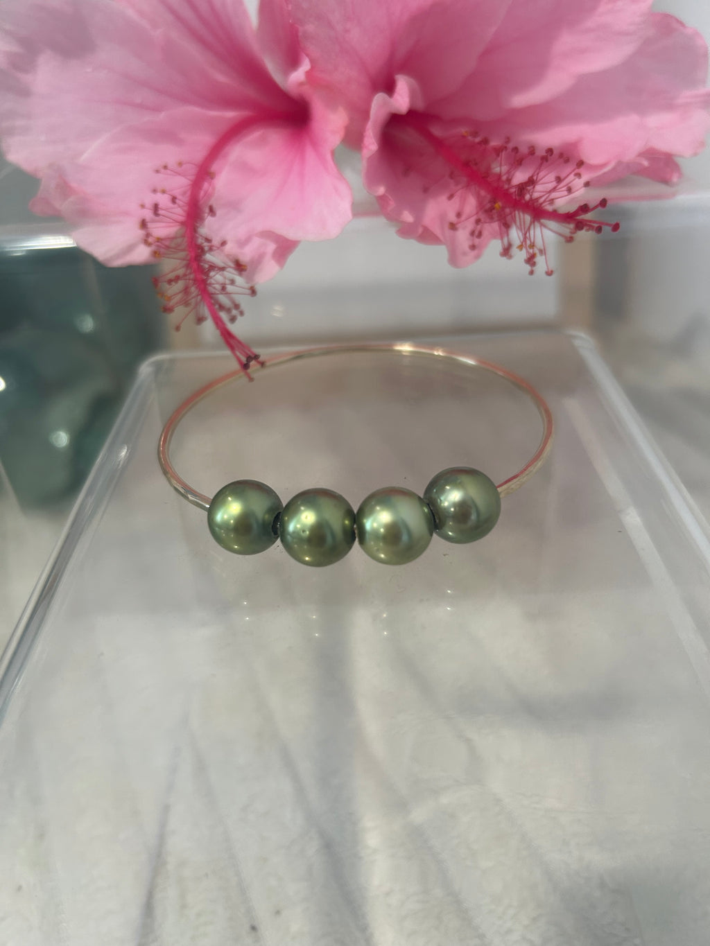 Pistachio Multi-Pearl Bangle