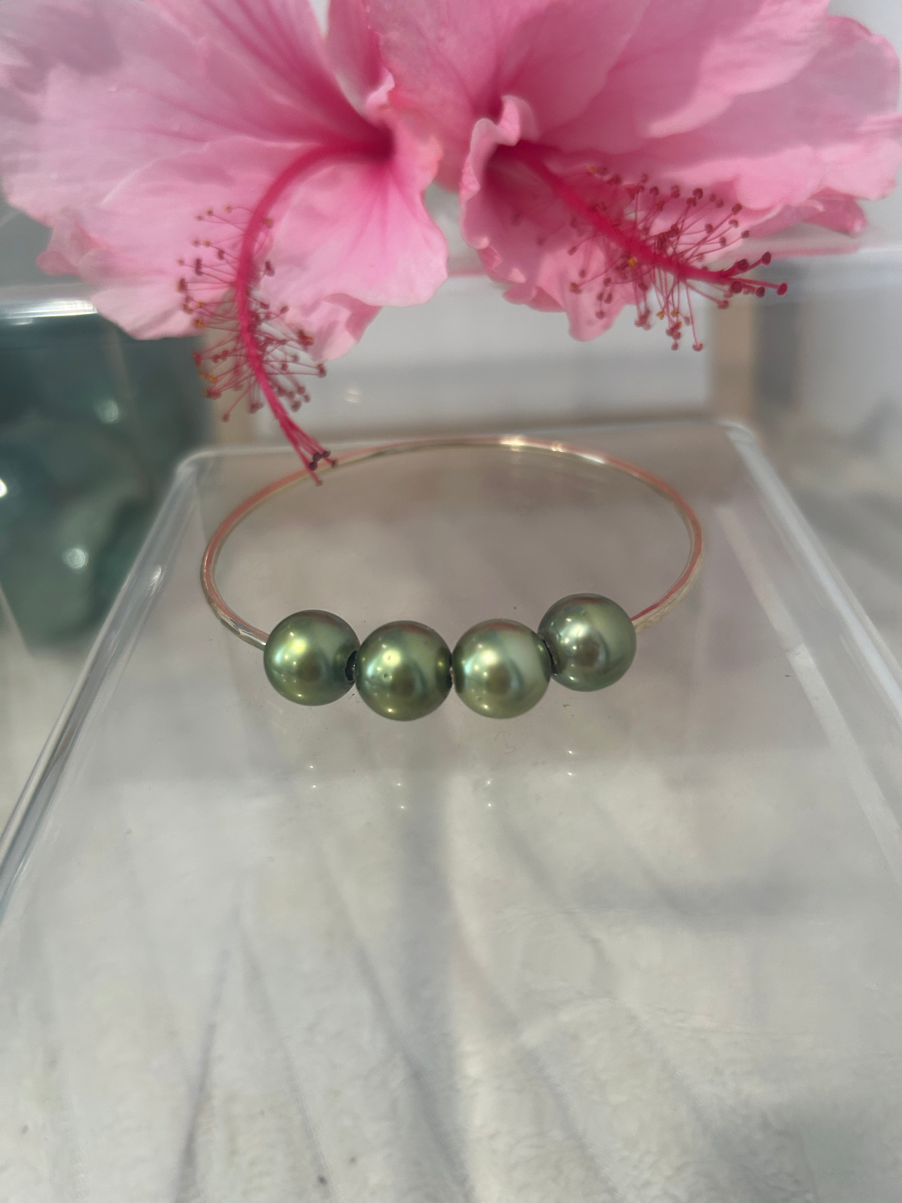 Pistachio Multi-Pearl Bangle
