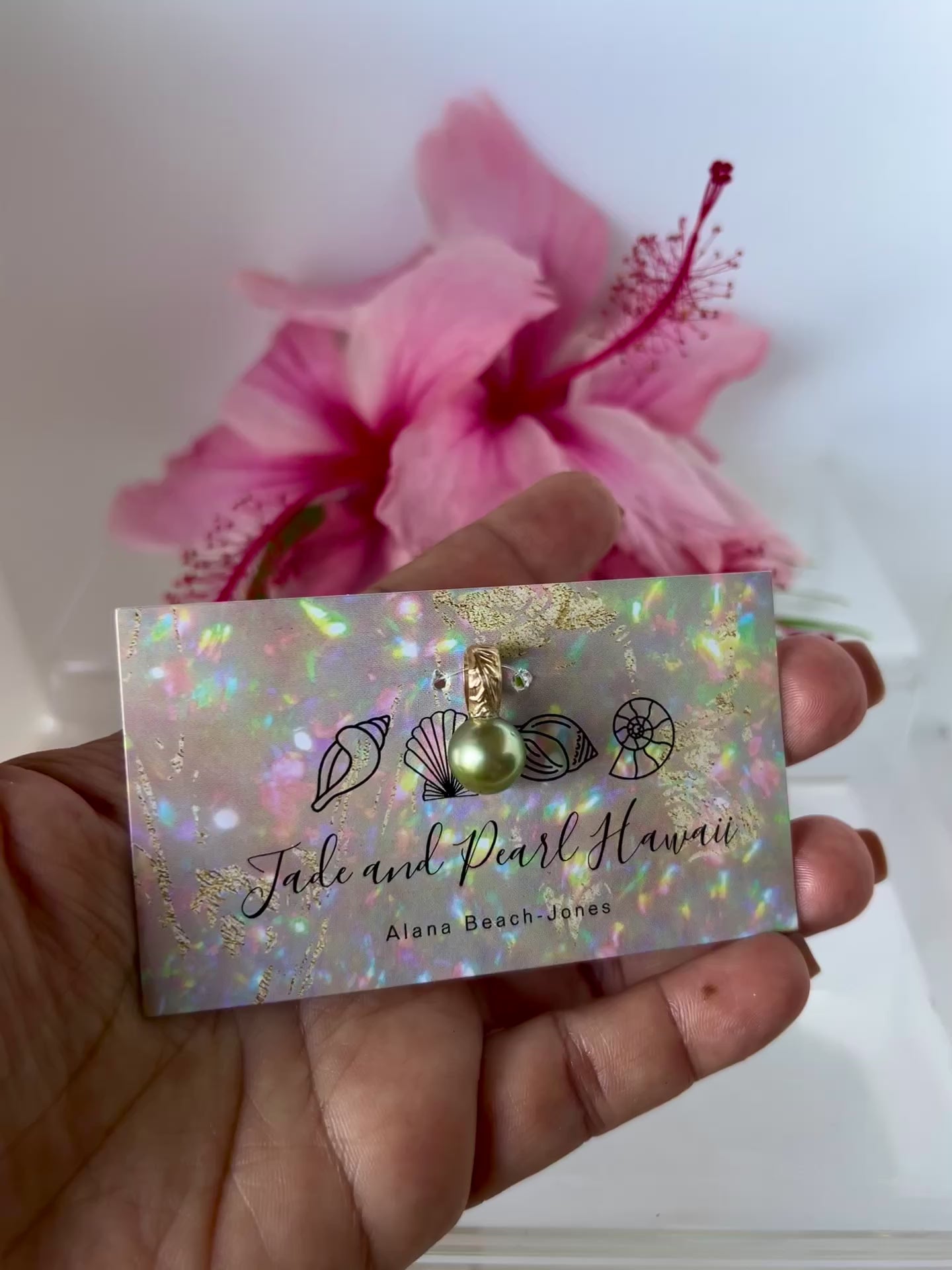 Heirloom Pistachio Pearl Pendant